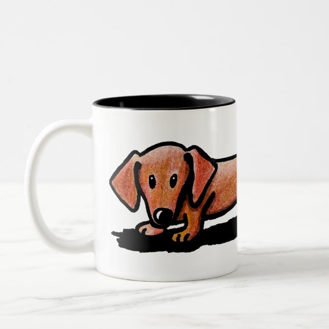 KiniArt Little Red Doxie Mug (Left)