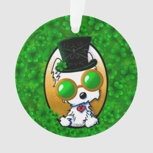 KiniArt Lucky Clover Westie Ornament