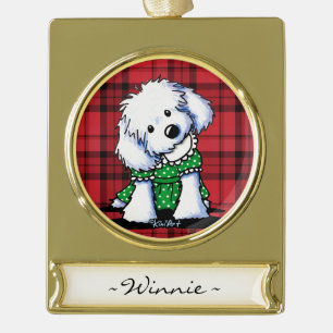 KiniArt Maltese Personalised Ornament