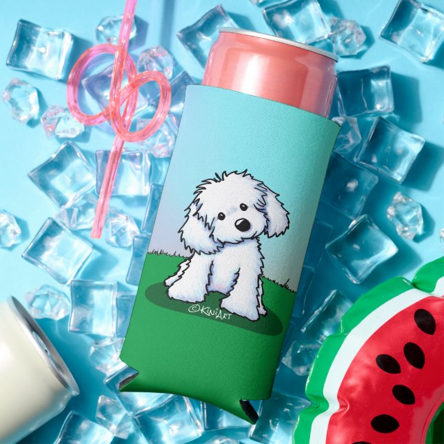 KiniArt Maltese Seltzer Can Cooler (In Situ Summer)