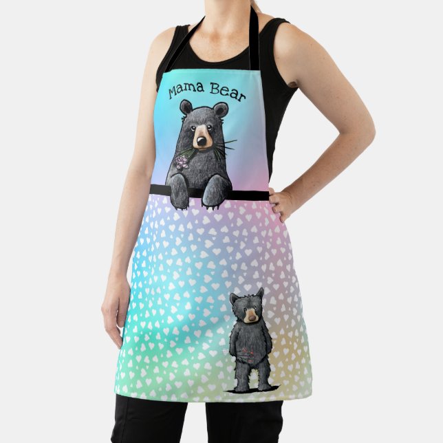 KiniArt Mama Bear Baby Bear All-Over Print Apron (Insitu)