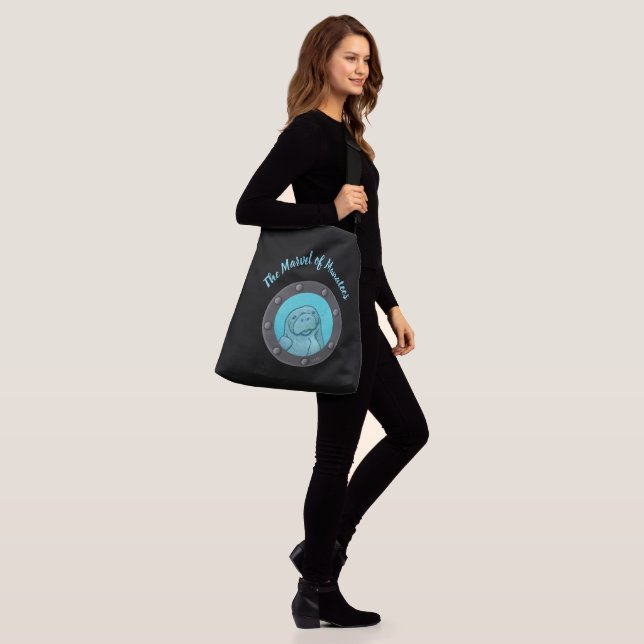 KiniArt Manatee Porthole  Crossbody Bag (On Model)
