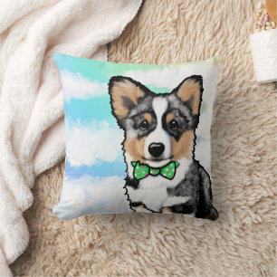KiniArt Merle Corgi Cushion