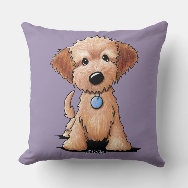 KiniArt Mini Goldendoodle Cushion (Front)