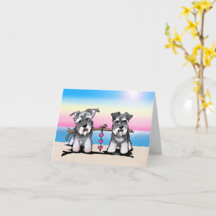 KiniArt Miniature Schnauzers Greeting Card