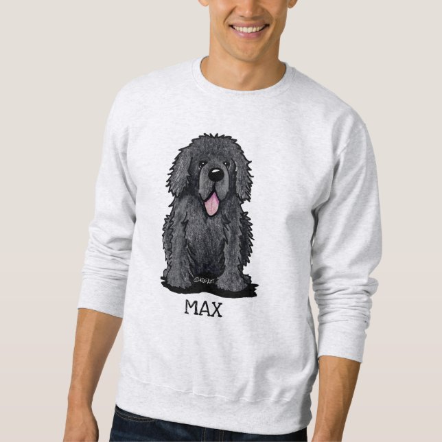 KiniArt Newfoundland Dog Sweatshirt (Front)