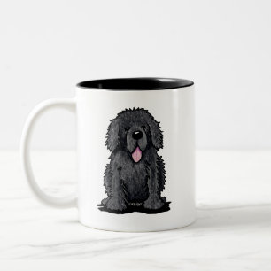 KiniArt Newfoundland Dog Two-Tone Coffee Mug