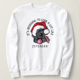 KiniArt Newfoundland Puppy Christmas Sweatshirt