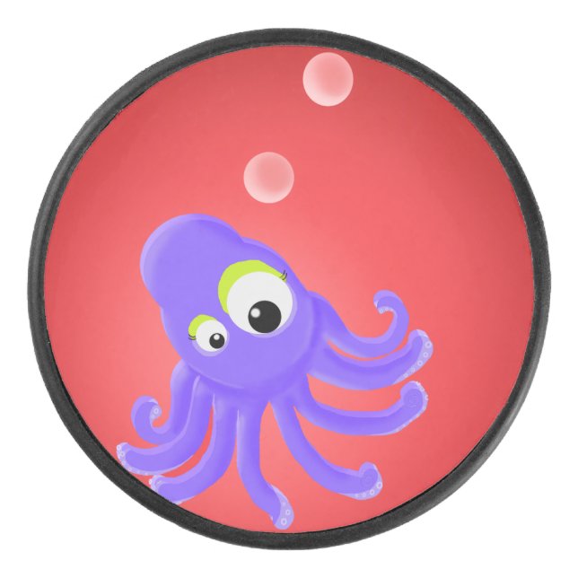 KiniArt Octopus  Hockey Puck (Front)