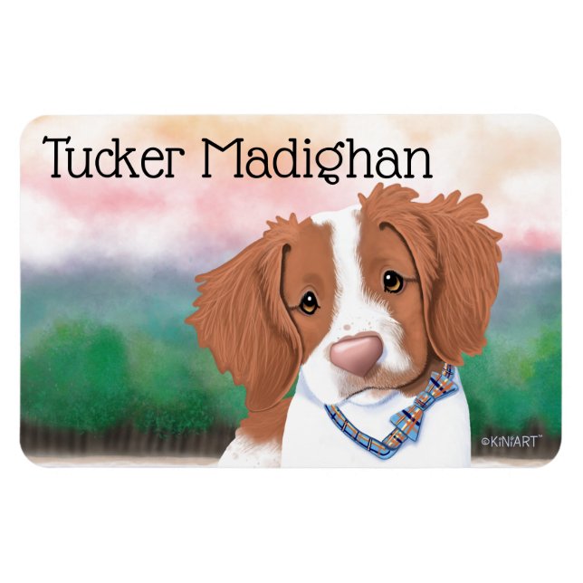 KiniArt Orange Brittany Magnet (Horizontal)