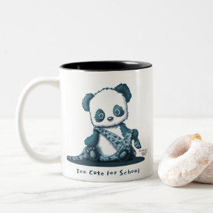KiniArt Panda Cub  Two-Tone Coffee Mug
