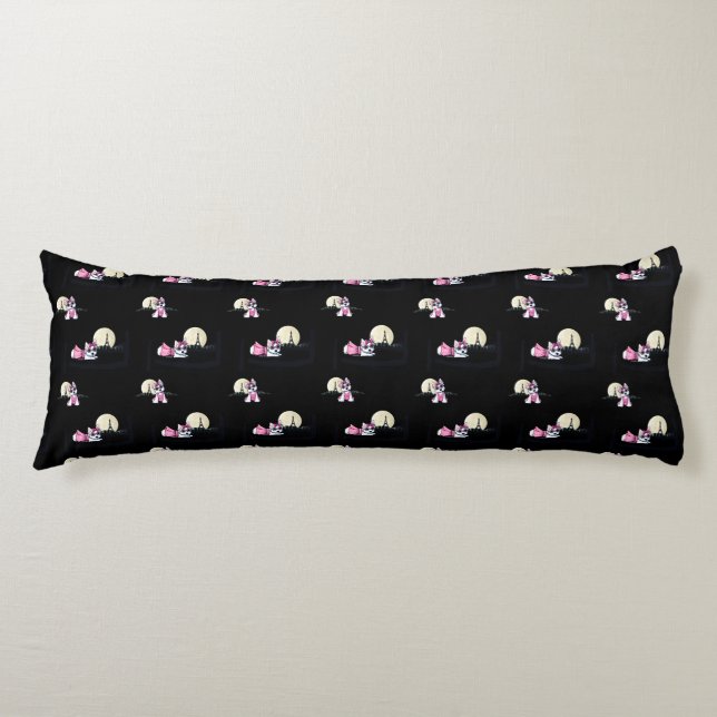 KiniArt Paris Night Olivia Westie Body Cushion (Front)