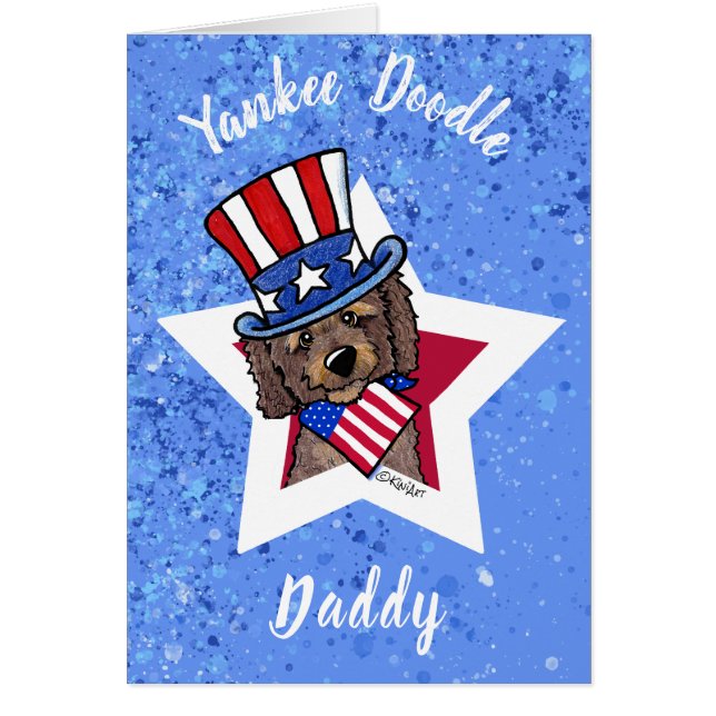 KiniArt Patriotic Doodle Greeting Card (Front)