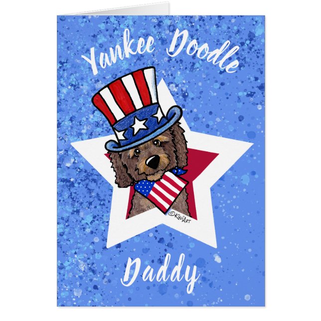 KiniArt Patriotic Doodle Greeting Card (Front)