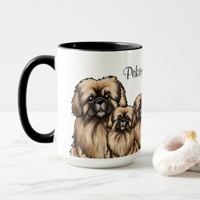 KiniArt Pekingese Mug (With Donut)