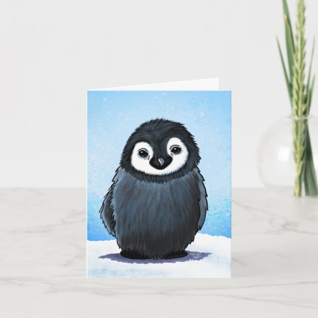 KiniArt Penguin Chick Christmas Card (Front)