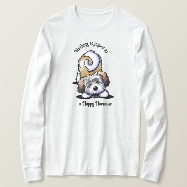 KiniArt Playful Havanese  T-Shirt (Design Front)