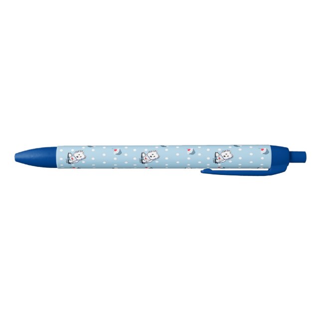 KiniArt Pocket Westies Blue Ink Pen (Bottom)