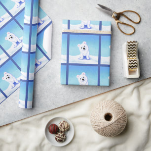 KiniArt Polar Bear Wrapping Paper