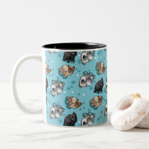 KiniArt Pom Parade Two-Tone Coffee Mug