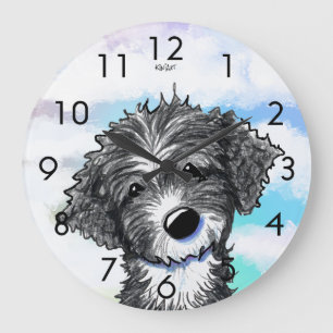 KiniArt Portuguese Waterdog Large Clock