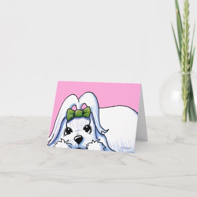KiniArt Precious Maltese Note Card (Front)