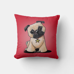 KiniArt Pug American MoJo Pillow