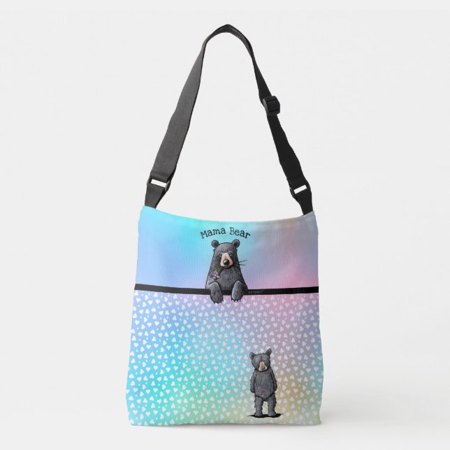 KiniArt Rainbow Mama Bear Baby Bear  Crossbody Bag (Front)