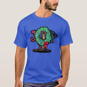 KiniArt River Otter Christmas Joy T-Shirt