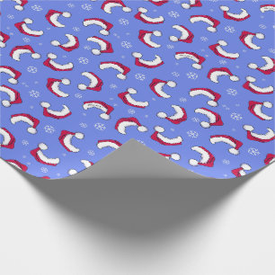 KiniArt Santa Hat Christmas Giftwrap Wrapping Paper