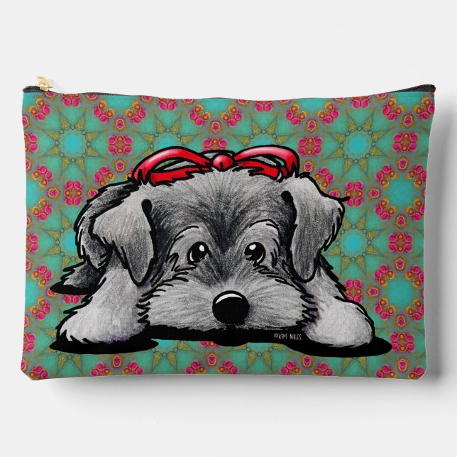 KiniArt Schnauzer Puppy Accessory Pouch (Front)