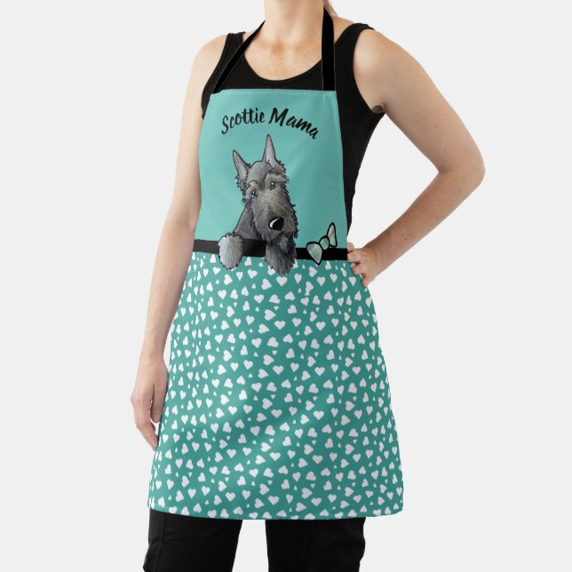 KiniArt Scottish Terrier All-Over Print Apron (Insitu)