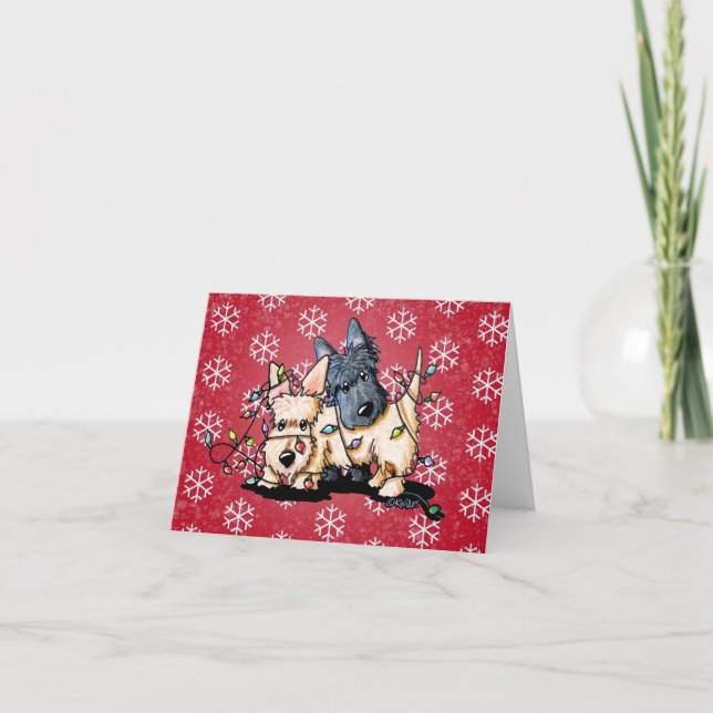 KiniArt Scottish Terrier Christmas Card (Front)