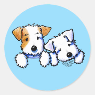 KiniArt Sealyham Terriers Classic Round Sticker