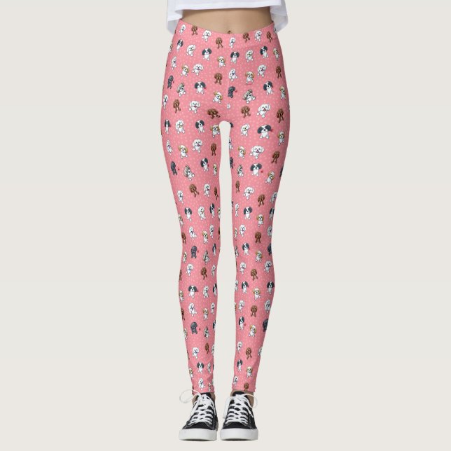 KiniArt Shih Tzu Dogs Leggings (Front)