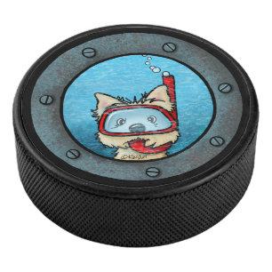 KiniArt Snorkelling Cairn Hockey Puck