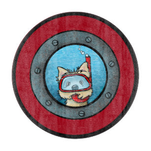 KiniArt Snorkelling Cairn Terrier Cutting Board