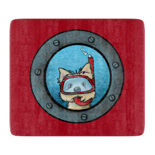 KiniArt Snorkelling Cairn Terrier Cutting Board