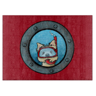 KiniArt Snorkelling Cairn Terrier Cutting Board
