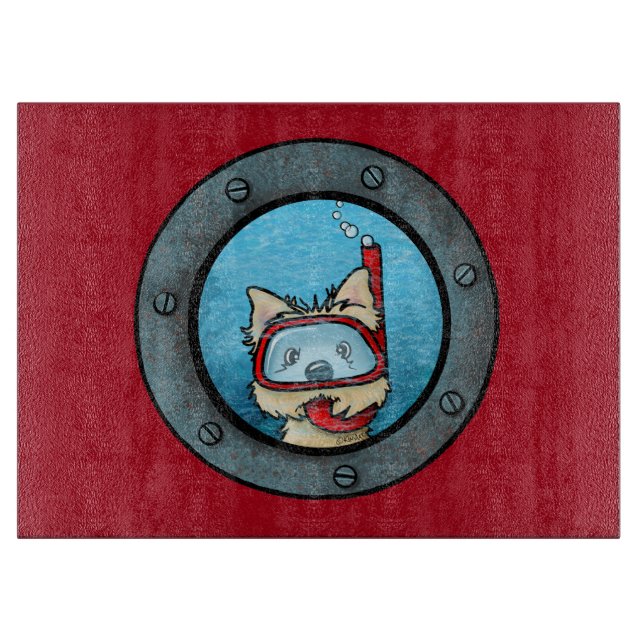 KiniArt Snorkelling Cairn Terrier Cutting Board (Front)