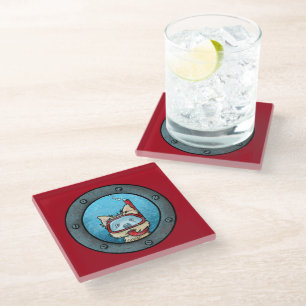 KiniArt Snorkelling Cairn Terrier Glass Coaster