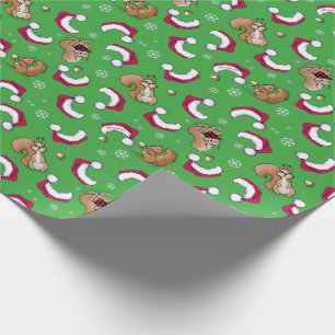 KiniArt Squirrel Christmas Giftwrap Wrapping Paper