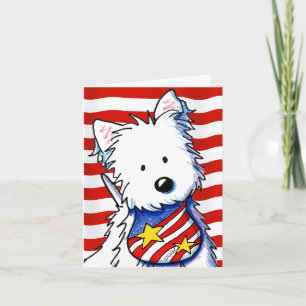KiniArt Star Spangled Westie Card