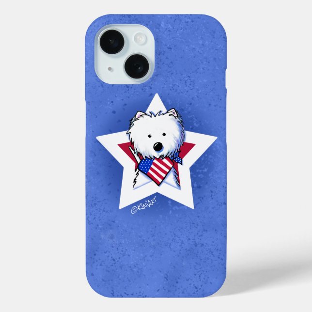 KiniArt Star Speckled Westie Case-Mate iPhone Case (Back)
