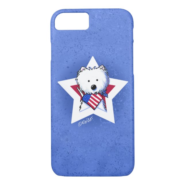 KiniArt Star Speckled Westie Case-Mate iPhone Case (Back)
