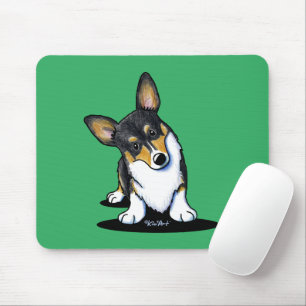KiniArt Tri Curious Corgi Mouse Mat