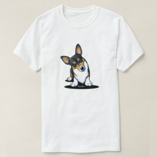 KiniArt Tri Curious Corgi T-Shirt