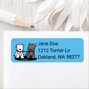 KiniArt Walking Buddies Return Address Label