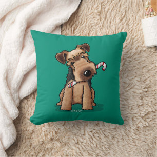 KiniArt Welsh Terrier Christmas  Cushion