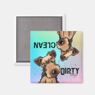 KiniArt Welsh Terrier Dishwasher Magnet